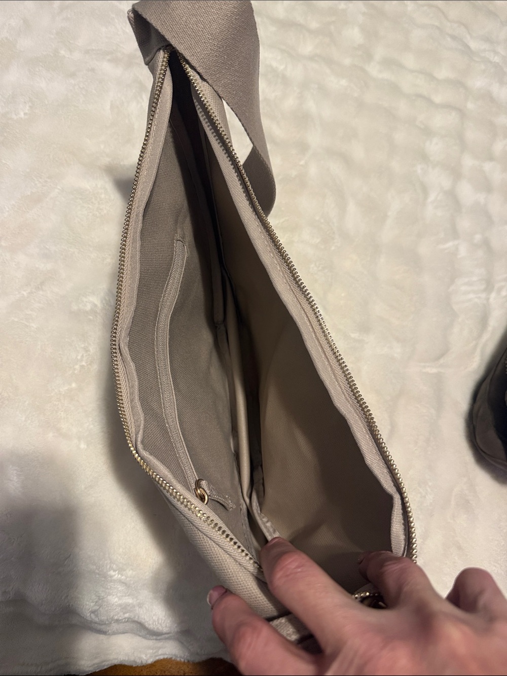 NWOT July Taupe Crossbody Sling Bag with Adjustable Strap - Picture 3 of 3